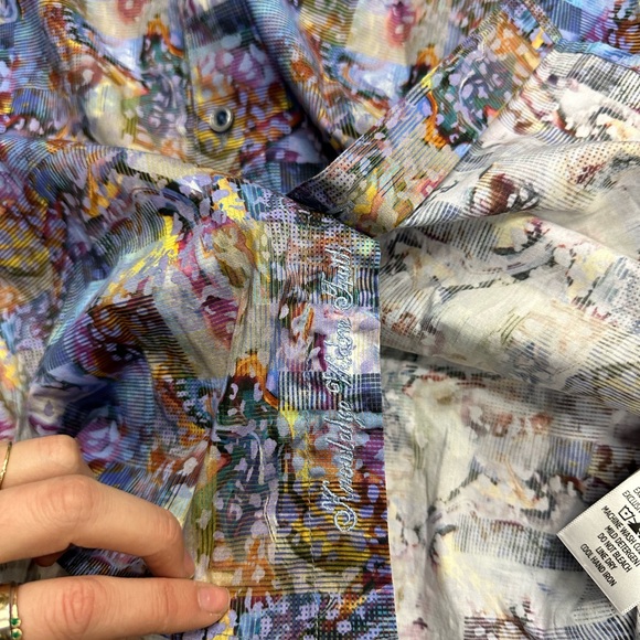 Robert Graham Multicolored Button Down Long Sleeve Shirt Mens Small - Picture 10 of 10